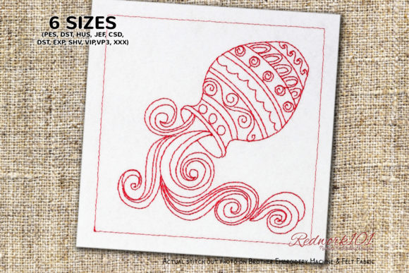Aquarius Sign Redwork Design Review