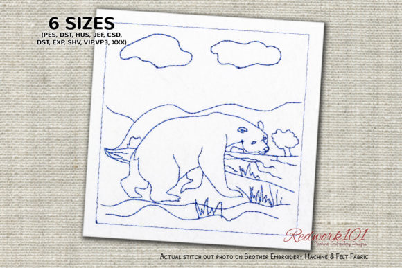 Big Brown Bear Roaming in the Forest Embroidery Review