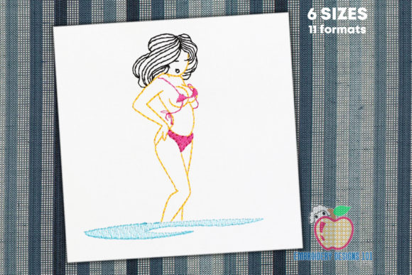 Bikini Girl on the Beach Embroidery Design Review