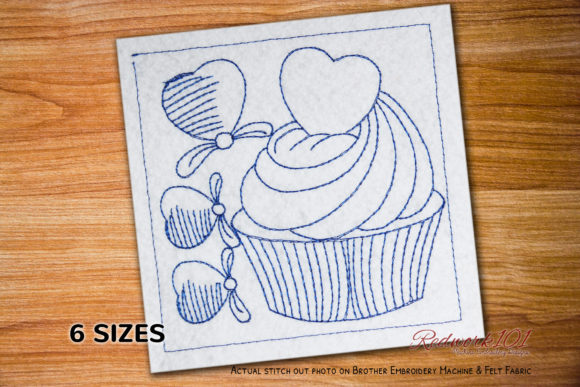Cupcake with Love Redwork Review