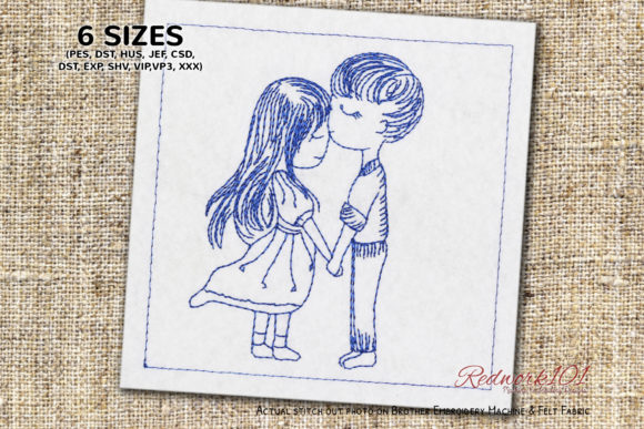 Cute Valentine Couple Embroidery Review