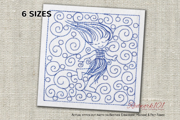 Happy Girl Redwork Review for Embroidery Projects
