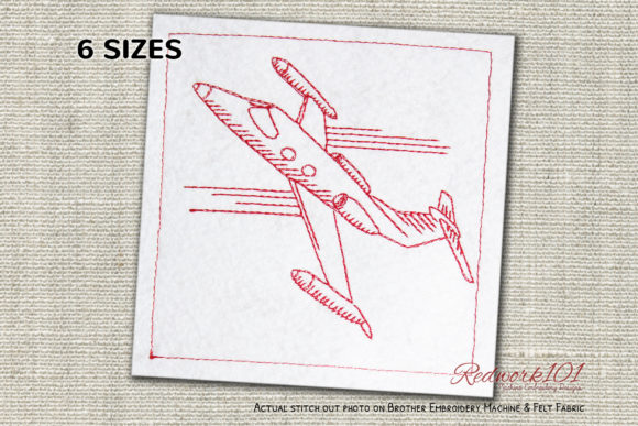 Learjet 23 Redwork Embroidery Review