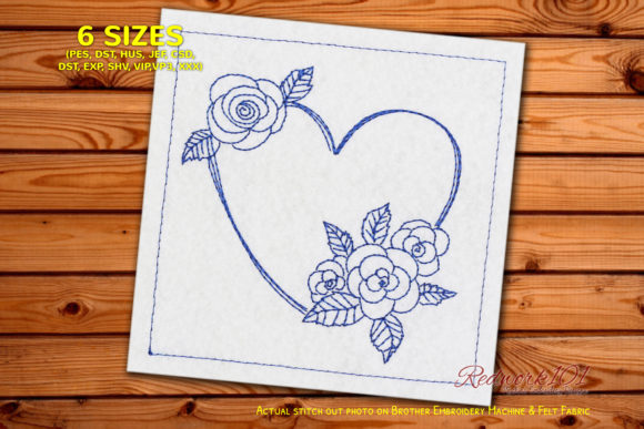Love Flower Redwork Embroidery Design Review