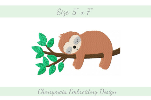 Sleeping Sloth Embroidery Design Review