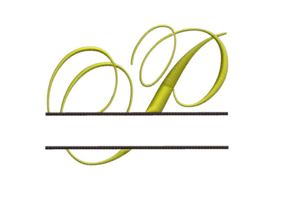 Split Monogram Font Letter P Review for Embroidery Projects