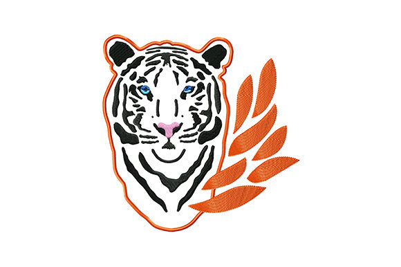 Tiger Head with Leaves Embroidery Review